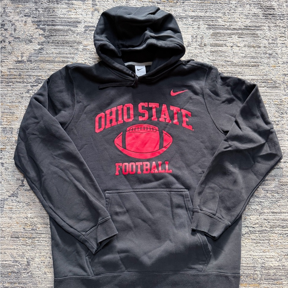 Nike Black Hoodie with Red Ohio State Design